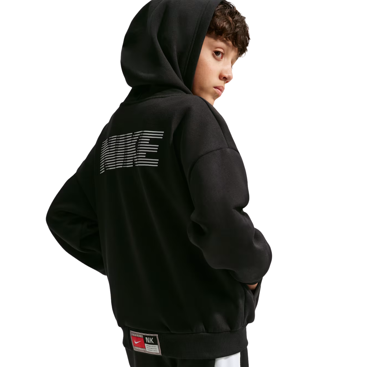 NIKE K NK DF HDY NVLTY BLACK/WHITE