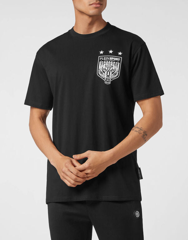 PLEIN SPORT T-SHIRT ROUND NECK SS TIGER CREST EDITION