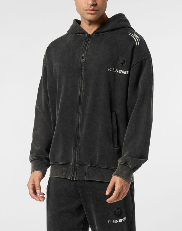 PLEIN SPORT HOODIE SWEATJACKET COLD DYE