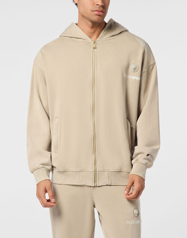 PLEIN SPORT HOODIE SWEATJACKET COLD DYE