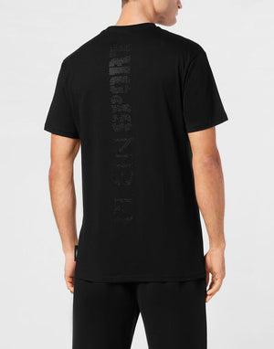 PLEIN SPORT COTTON T-SHIRT ROUND NECK SS LAMINA SCRATCH