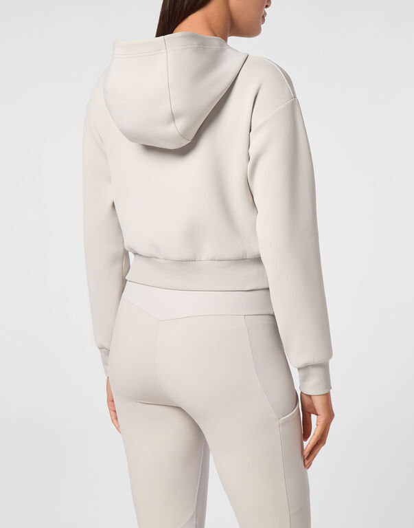 PLEIN SPORT CROPPED HOODIE SWEATSHIRT