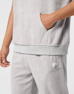 PLEIN SPORT SPONGE SLEEVELESS HOODIED VEST