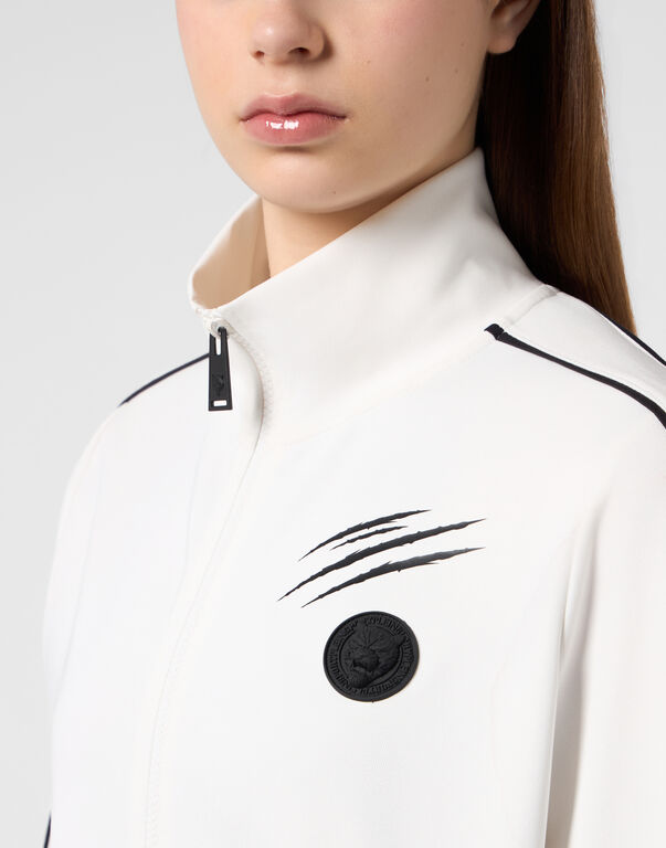 PLEIN SPORT CROPPED TRACKSUIT JACKET