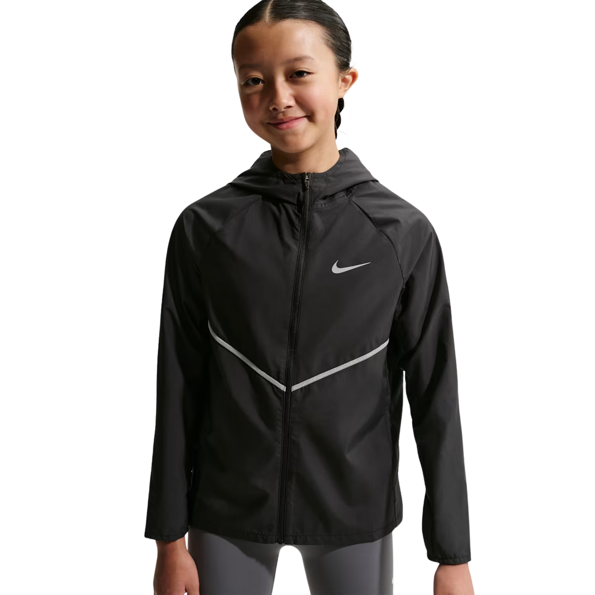 NIKE K NK UV + REPEL MILER JACKET BLACK/REFLECTIVE SILV