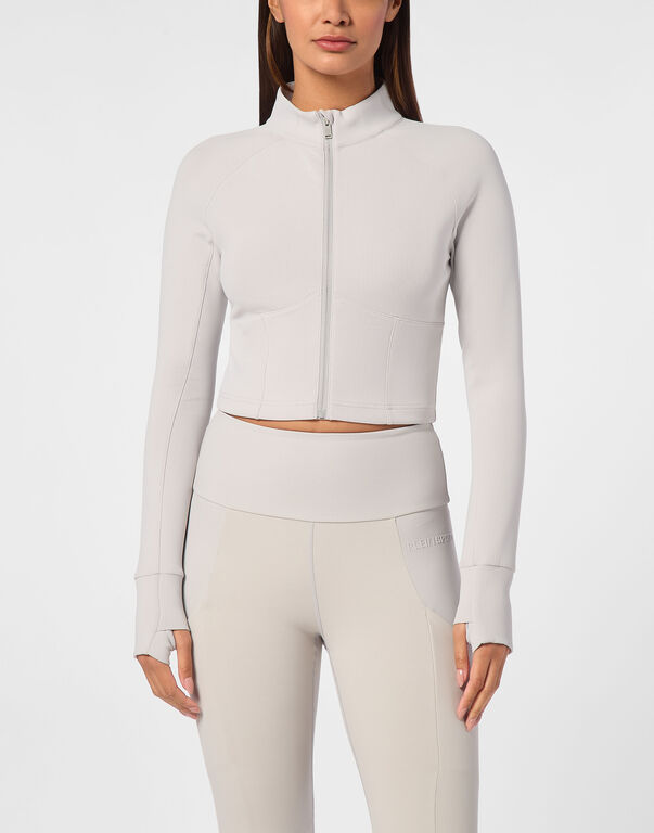 PLEIN SPORT CROPPED JOGGING FULL ZIP