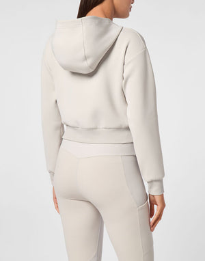 PLEIN SPORT CROPPED HOODIE SWEATSHIRT