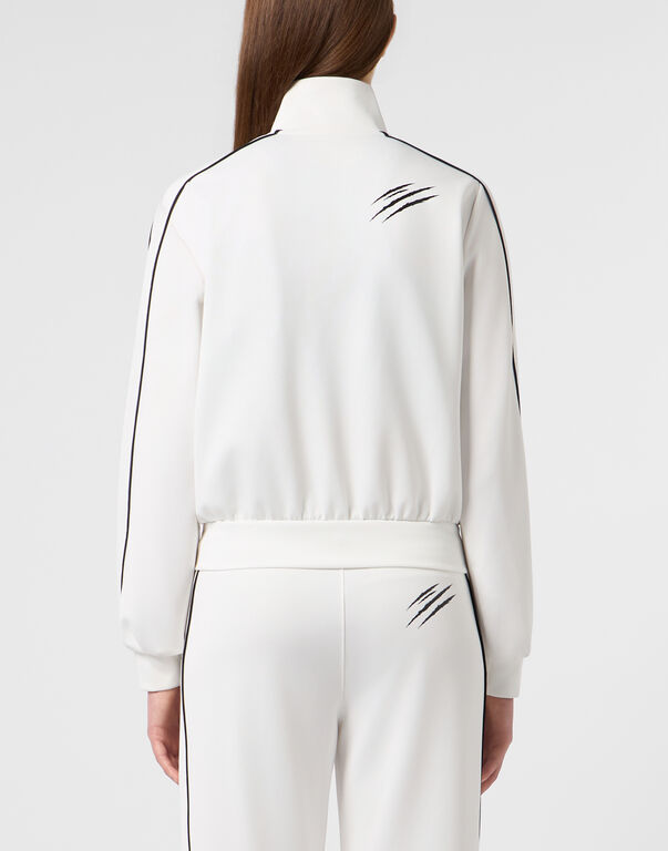 PLEIN SPORT CROPPED TRACKSUIT JACKET