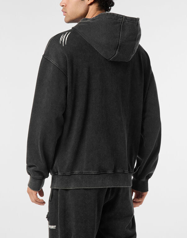 PLEIN SPORT HOODIE SWEATJACKET COLD DYE