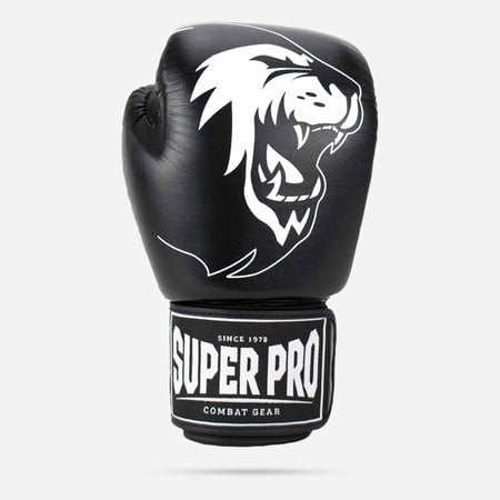 SUPER PRO COMBAT GEAR WARRIOR LEATHER KICKBOXING GLOVES
