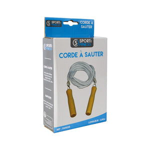 SPORTI SKIPPING ROPE WOODEN HANDLES SPORTI