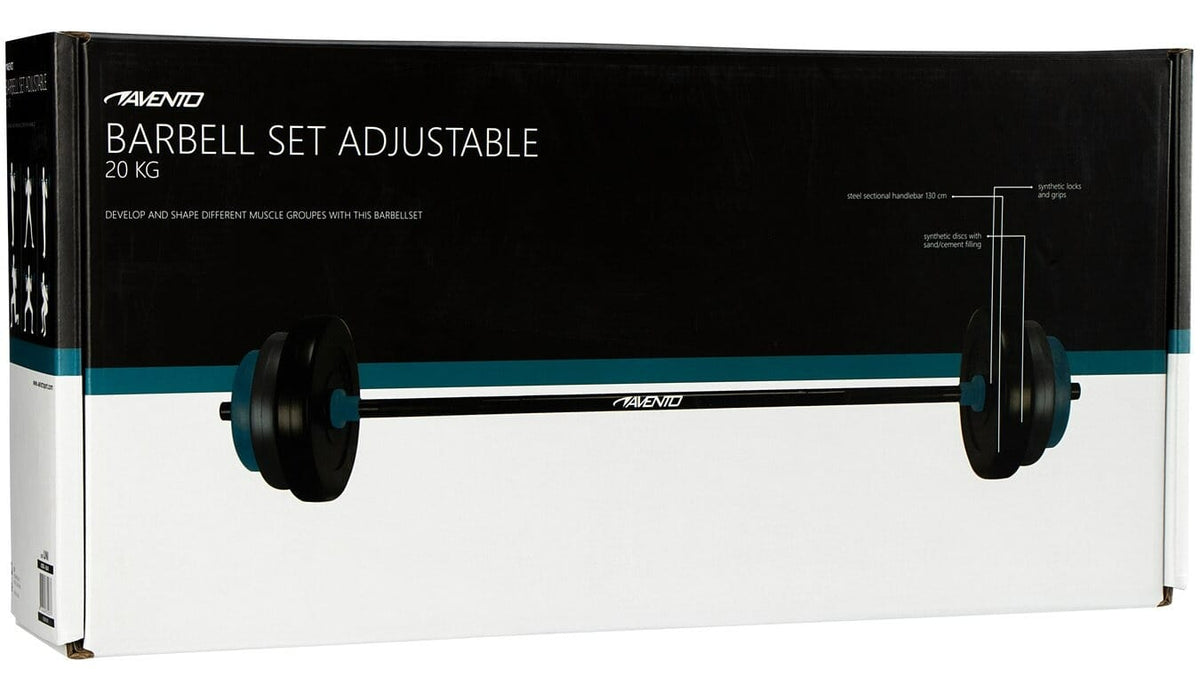 AVENTO BARBELL SET ADJUSTABLE 20 KG