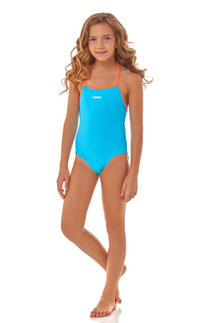 ZAGANO GIRLS SWIMSUIT Bora-azure