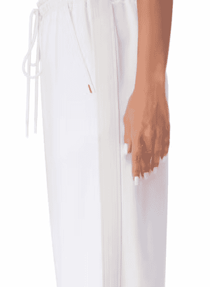 TRIBE OF 6 AMALIE RECYCLED STRETCH HIGH WAISTED WIDE LEG TRACK PANT