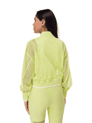 TRIBE OF 6 ADDI MESH CROPPED BOMBER JACKET