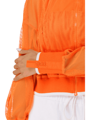 TRIBE OF 6 ADDI MESH CROPPED BOMBER JACKET