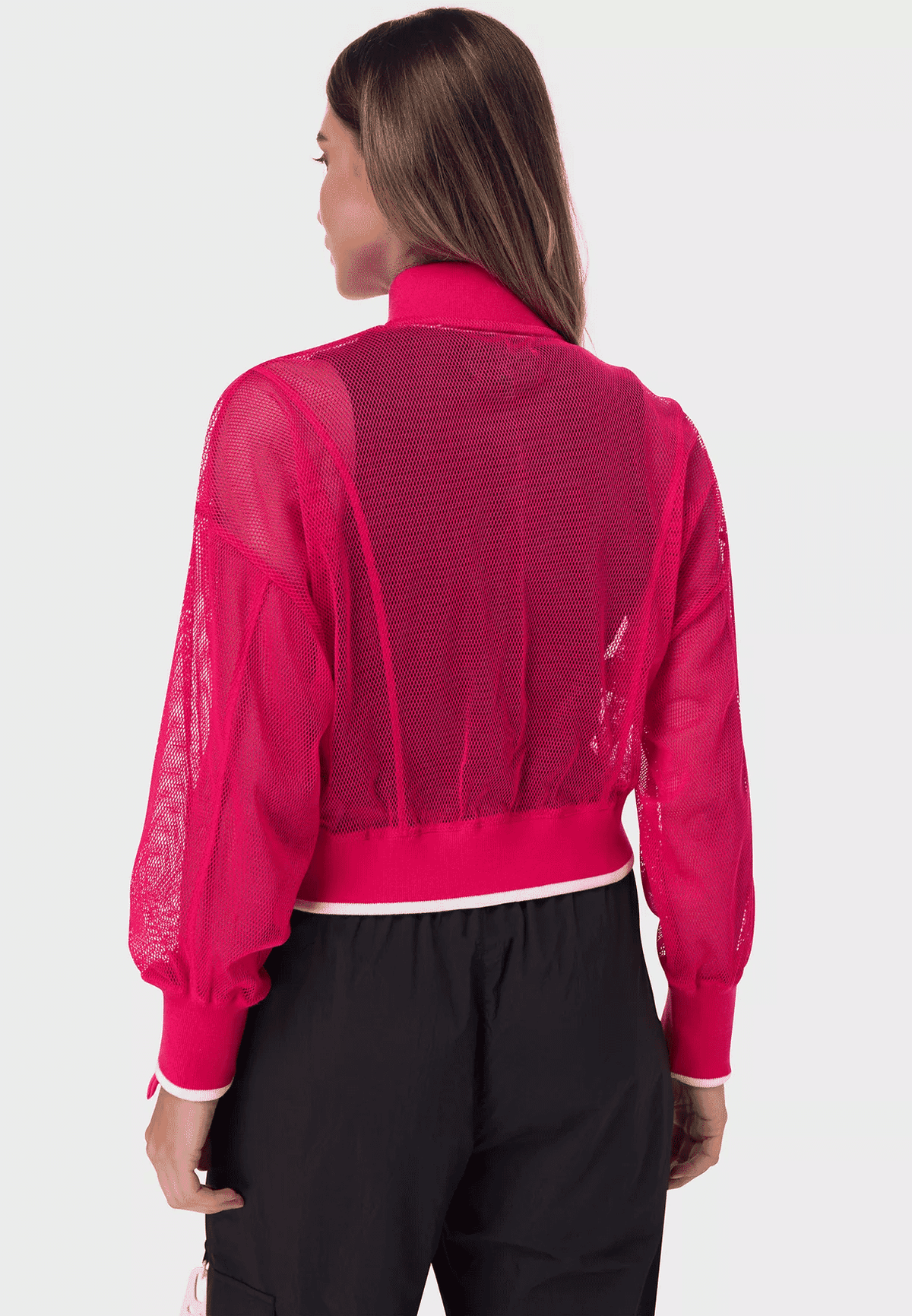 TRIBE OF 6 ADDI MESH CROPPED BOMBER JACKET