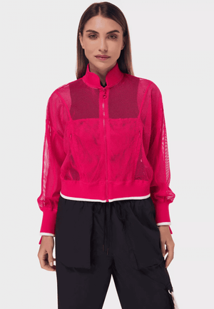 TRIBE OF 6 ADDI MESH CROPPED BOMBER JACKET