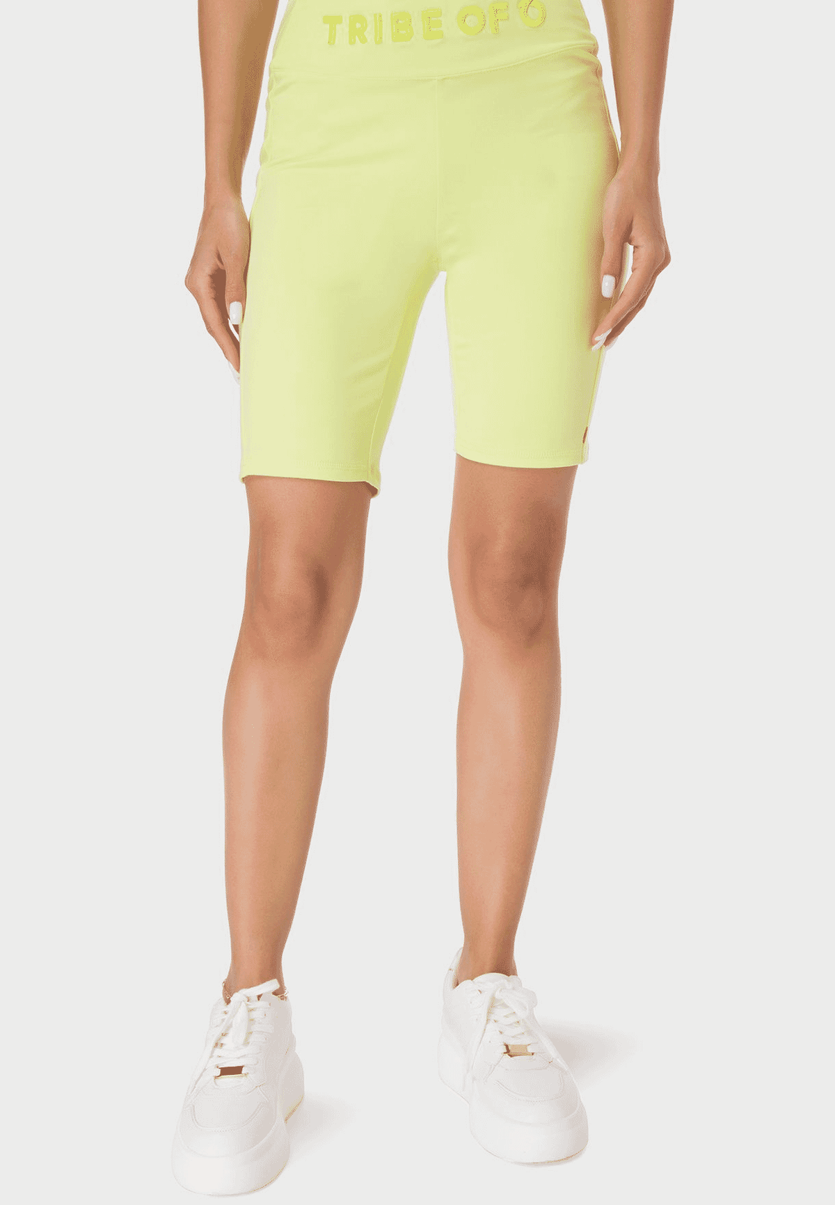 TRIBE OF 6 ALEX RECYCLED CYCLING SHORTS WITH EMBROIDERED WAISTBAND