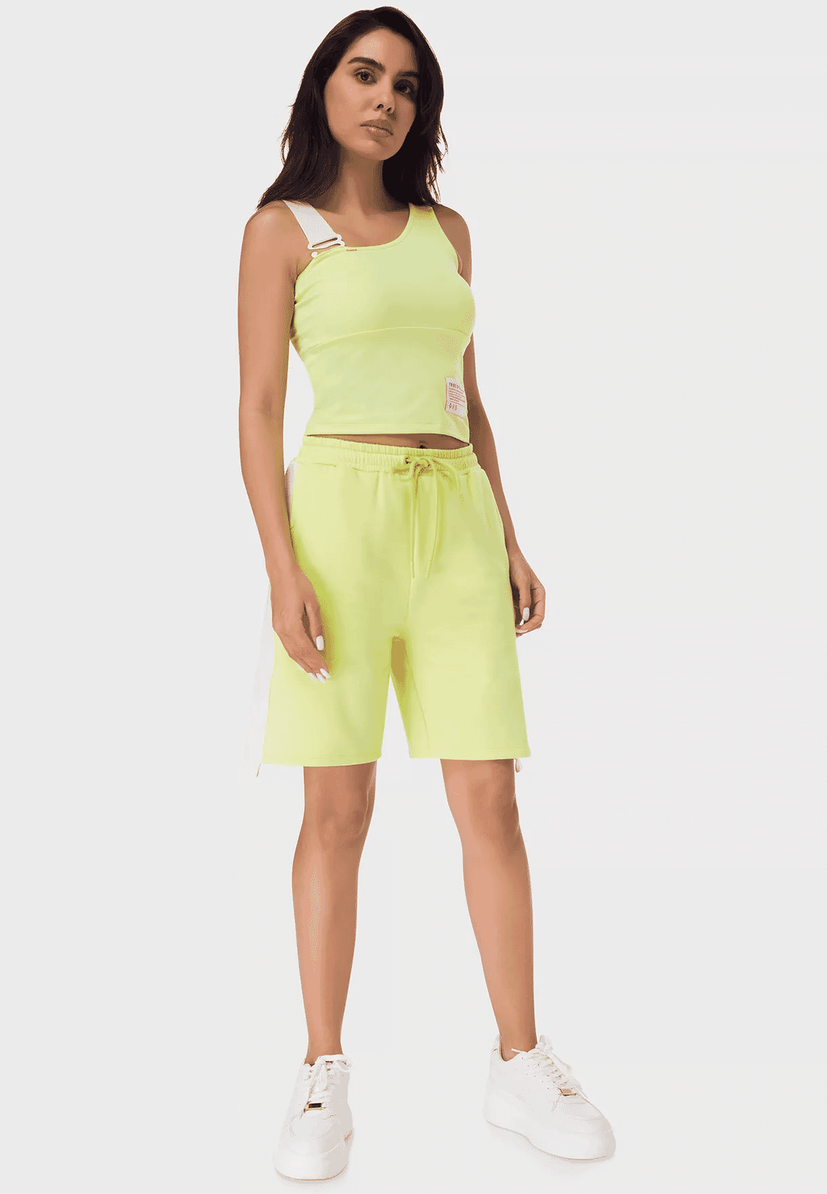 TRIBE OF 6 AVA BRUSHED BAMBOO SHORTS WITH TAPE DETAIL