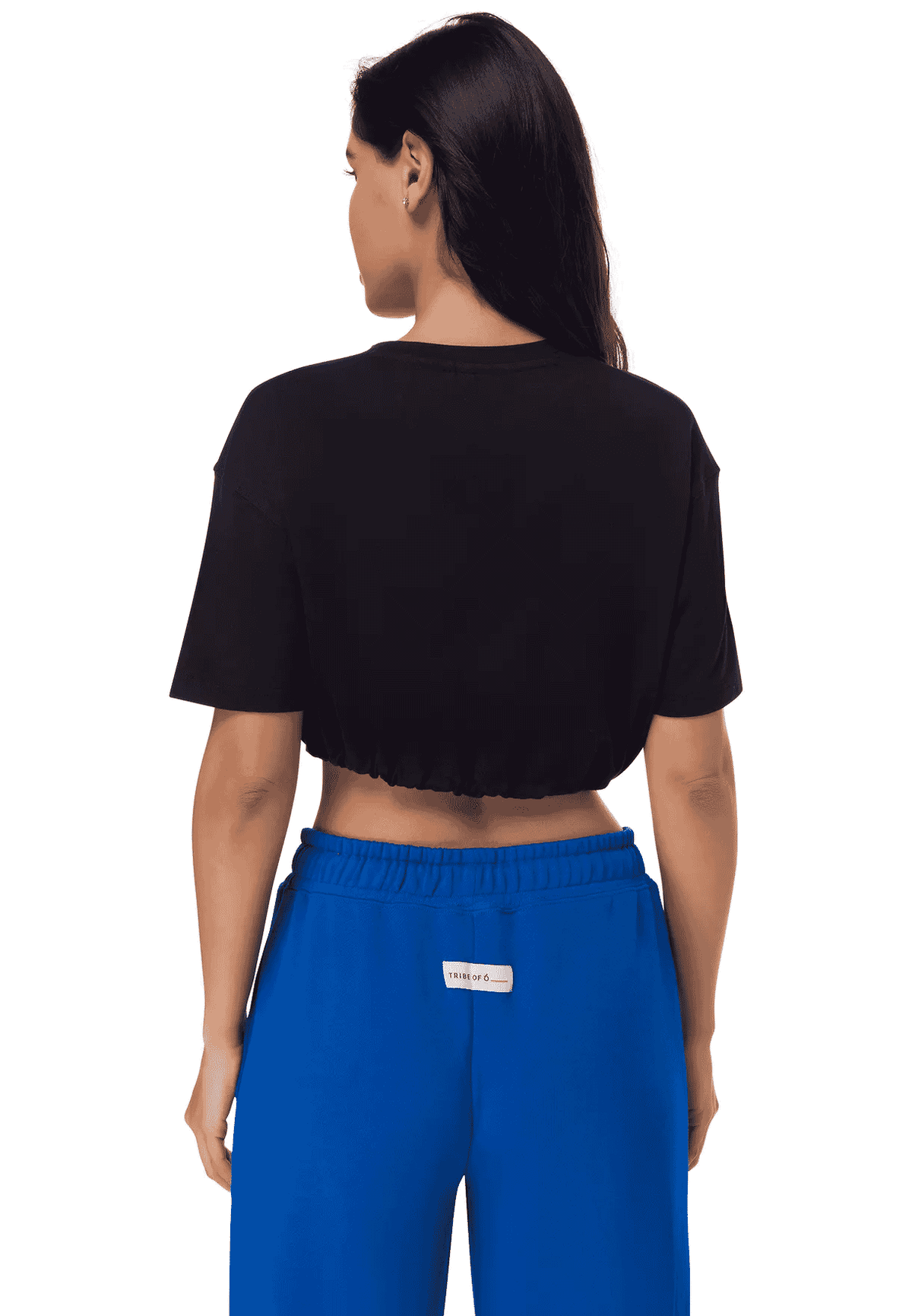 TRIBE OF 6 ABIA BAMBOO SHORT SLEEVE T-SHIRT WITH EMBROIDERED NECK