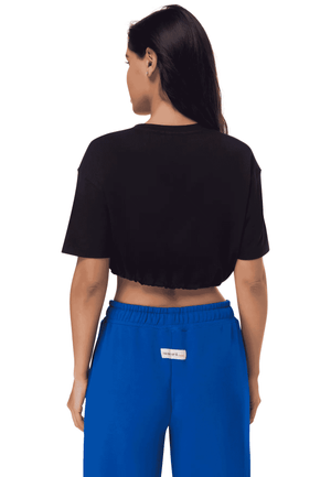 TRIBE OF 6 ABIA BAMBOO SHORT SLEEVE T-SHIRT WITH EMBROIDERED NECK