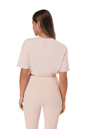 TRIBE OF 6 ABIA BAMBOO SHORT SLEEVE T-SHIRT WITH EMBROIDERED NECK