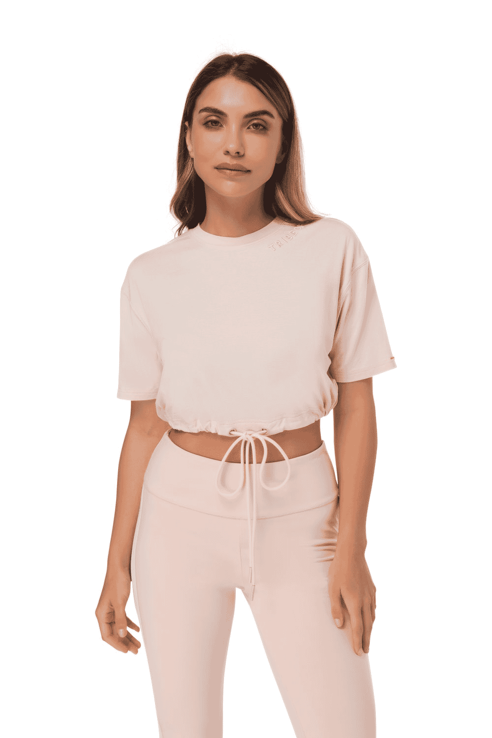 TRIBE OF 6 ABIA BAMBOO SHORT SLEEVE T-SHIRT WITH EMBROIDERED NECK