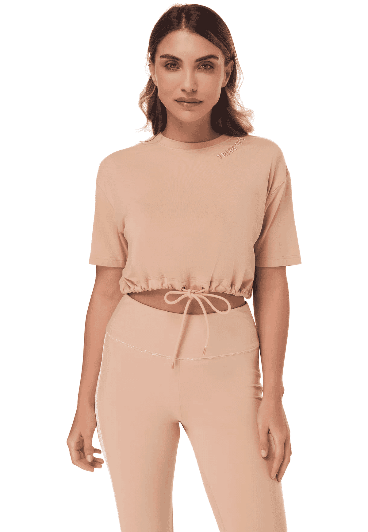 TRIBE OF 6 ABIA BAMBOO SHORT SLEEVE T-SHIRT WITH EMBROIDERED NECK