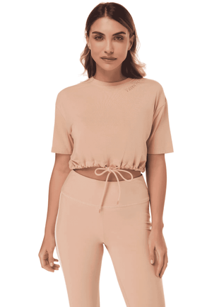 TRIBE OF 6 ABIA BAMBOO SHORT SLEEVE T-SHIRT WITH EMBROIDERED NECK