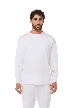 TRIBE OF 6 ACHILLES ORGANIC COTTON  OVERSIZED UNISEX SWEATSHIRT WITH EMBROIDERY