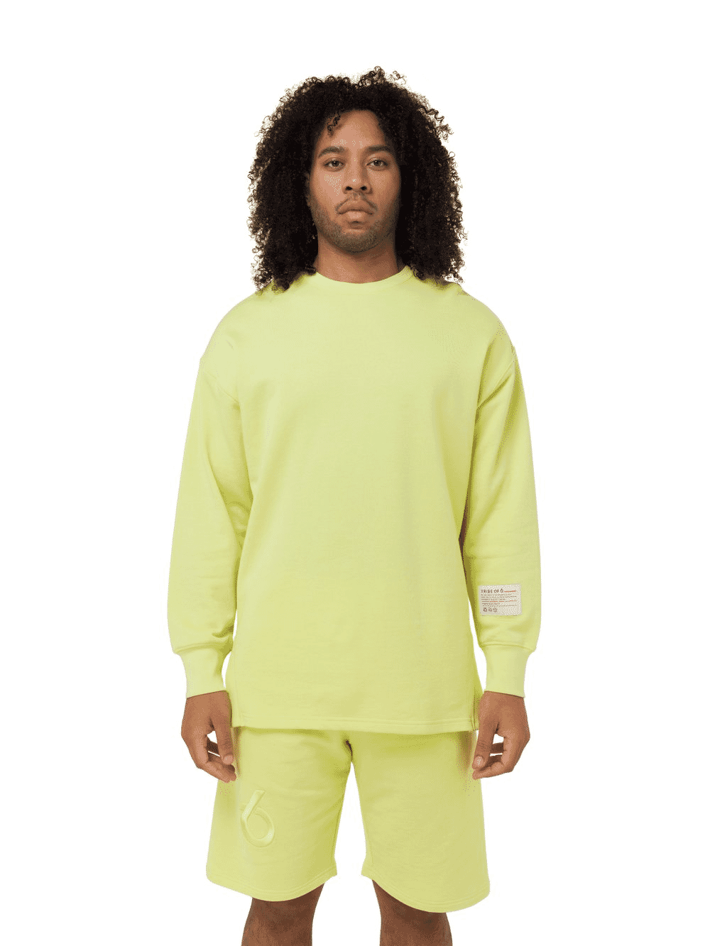 TRIBE OF 6 ACHILLES ORGANIC COTTON  OVERSIZED UNISEX SWEATSHIRT WITH EMBROIDERY