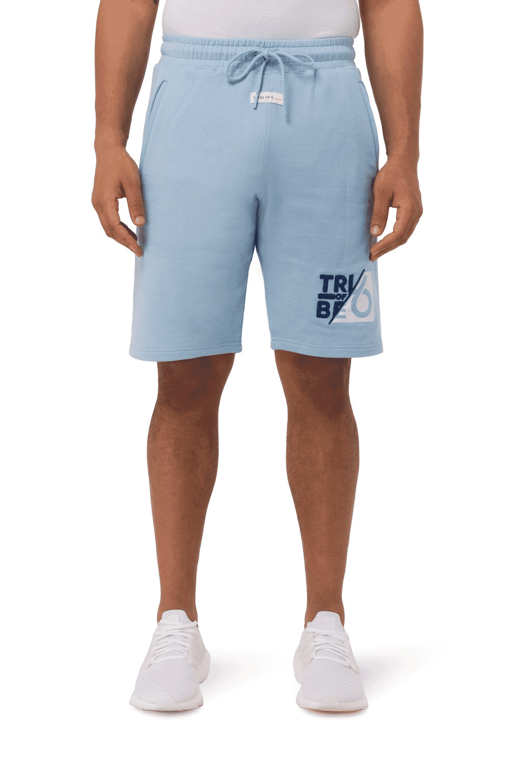 TRIBE OF 6 ABNER ORGANIC COTTON SHORTS WITH EMBROIDERY & RUBBER PRINT