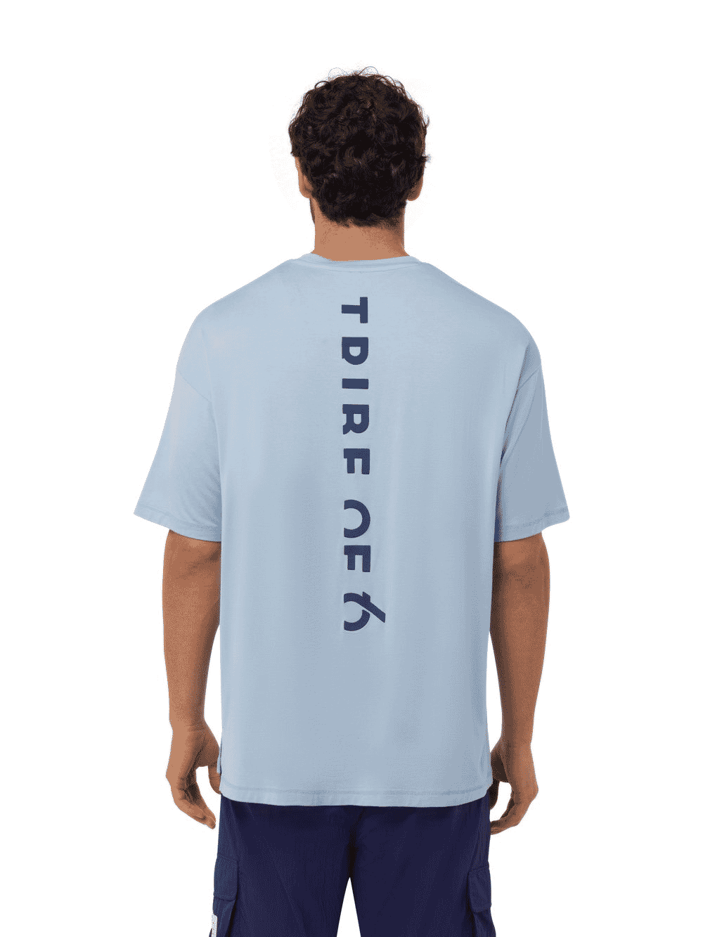 TRIBE OF 6 ASKEL BAMBOO OVERSIZED SHORT SLEEVE T-SHIRT WITH PRINTED BACK