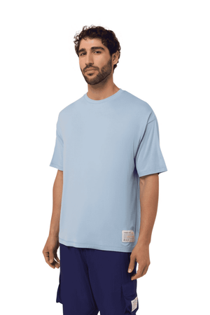 TRIBE OF 6 ASKEL BAMBOO OVERSIZED SHORT SLEEVE T-SHIRT WITH PRINTED BACK