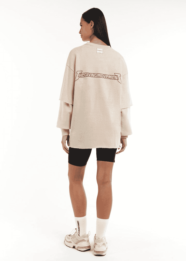 THE GIVING MOVEMENT WASHED 2 IN 1 PRINTED SWEATSHIRT