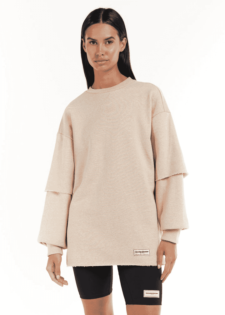 THE GIVING MOVEMENT WASHED 2 IN 1 PRINTED SWEATSHIRT