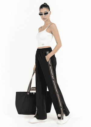 THE GIVING MOVEMENT RECYCLED NYLON WIDE LEG PANT WITH BRANDED ELASTIC - REG
