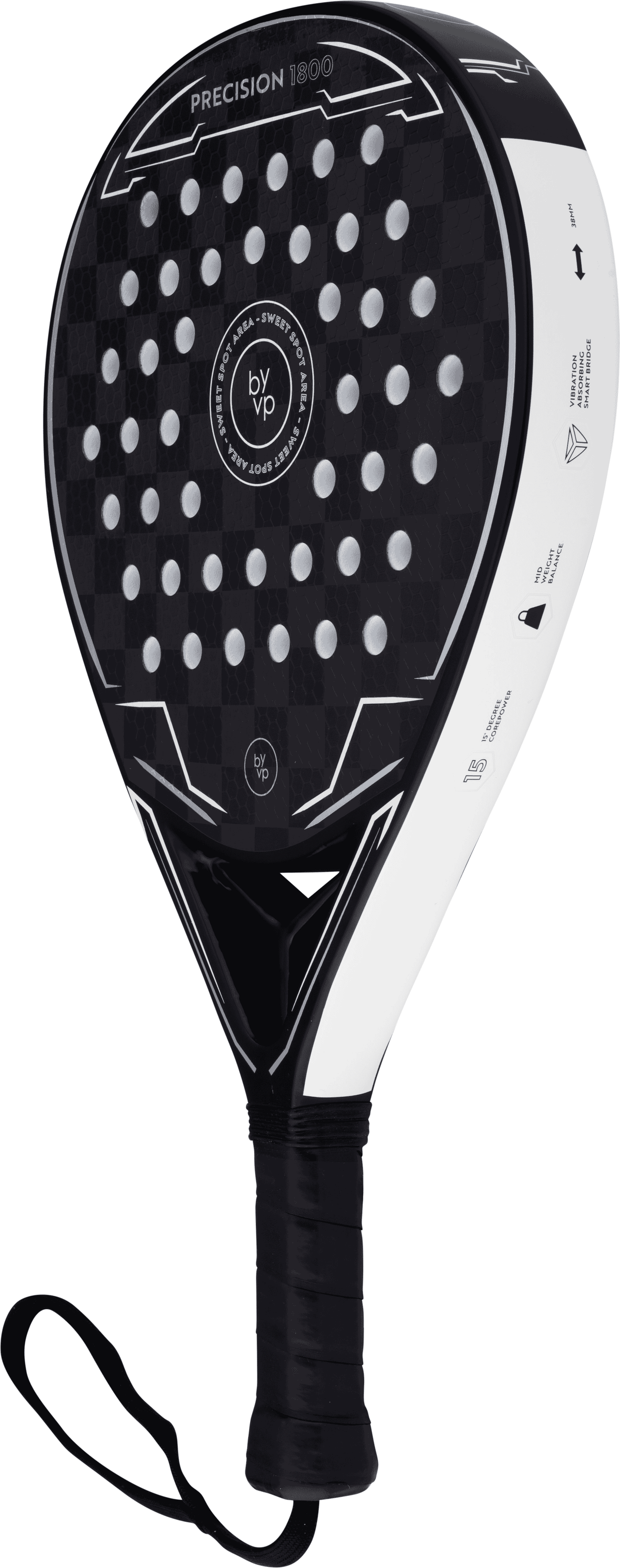 BYVP PADEL RACKET TEAR SHAPE PRECISION 1800