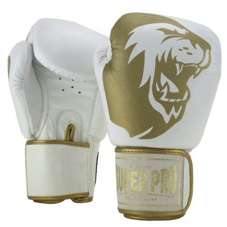 SUPER PRO COMBAT GEAR WARRIOR LEATHER KICKBOXING GLOVES